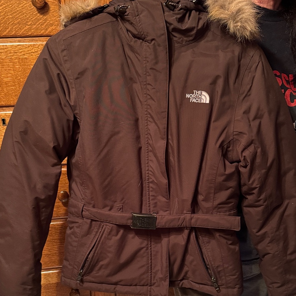 The North Face Dark Brown Fur-Trimmed Jacket